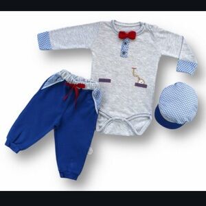 New Adorable and Comfortable - Baby Boy 3 Piece Set in High-Quality Cotton.